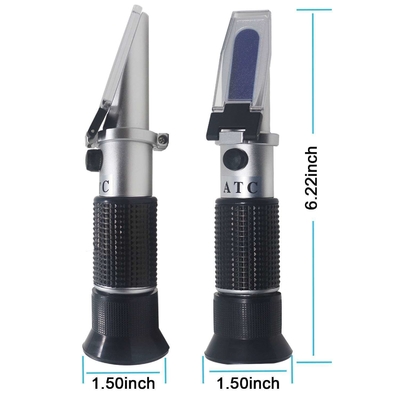 0-40% de álcool Brix 0-25% de açúcar de vinho Refractômetro OEM/ODM Dual Scale Portátil com ATC