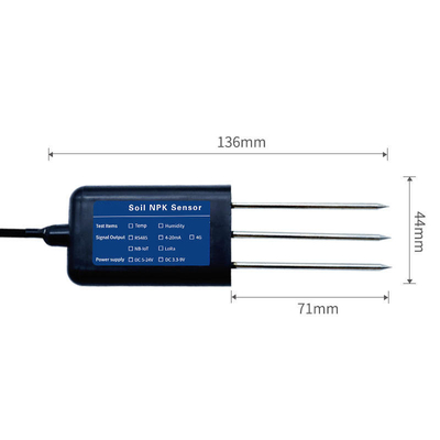 Smart Agriculture 3 in1 NPK Soil 3 Pin Sensor com saída e desempenho RS485 Modbus