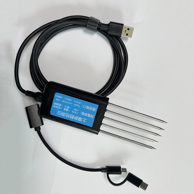 Sensor de humidade de instalação horizontal para agricultura 7 em 1 Analisador de temperatura USB NPK/PH/EC