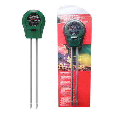 Proba de tubo de aço inoxidável 3 em 1 Teste de umidade/luz/Ph para planta/resto/fazenda/jardim