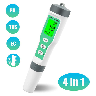 Teste de resistência à água 4 em 1 para aquários e hidroponia pH/TDS/EC/tempermetros