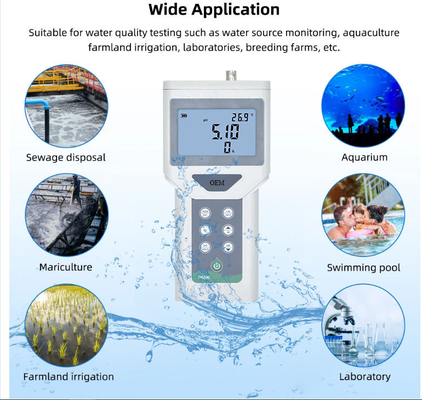 Medidor de pH digital portátil ORP portátil com ecrã LCD de luz de fundo multilinear de 65*40 mm