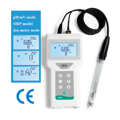 Medidor de pH digital portátil ORP portátil com ecrã LCD de luz de fundo multilinear de 65*40 mm