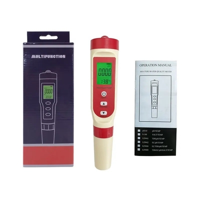 Teste de água de tela LCD Pen 4 em 1 Tds/ec/ph/temp Meter para controlo de temperatura