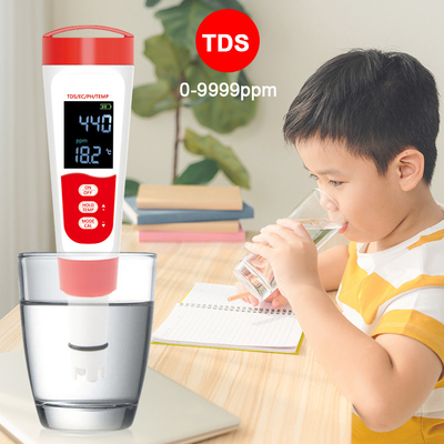 Testeiro de caneta de monitoramento digital de água profissional com medição de TDS/EC/PH/temperatura
