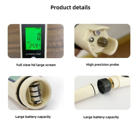 90g N.W impermeável IP67 portátil PH Orp medidor de temperatura digital para Tester de água