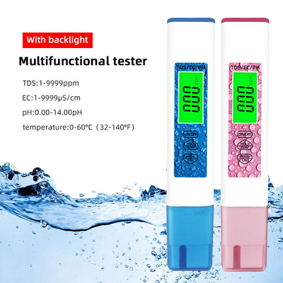 Medidor digital de TDS/CE/PH/Temperatura para ensaio de água Intervalo 1-9999PPM/1-9999us/cm