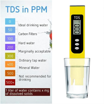 155 mm TDS portátil PH Combo Tester para Tratamento de Água Padrões e Eficiência da Indústria