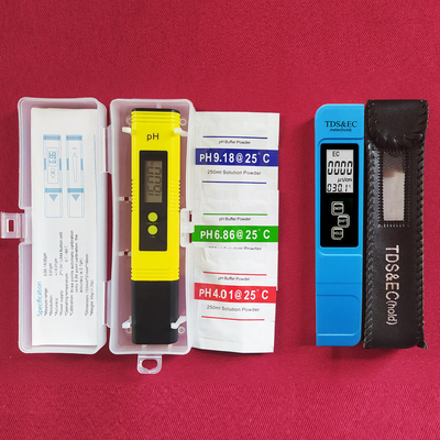 PH TDS EC Medidor de temperatura combo Faixa de medição 0-14ph 0-9990ppm 0-9990us/cm Tipo de caneta 3V