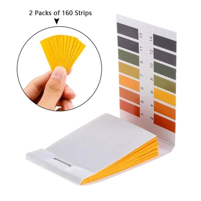 LAB 0-14 pH Papel de ensaio Tiras de ensaio Papel de indicador universal para ensaio de alcalinidade de pH 1-14