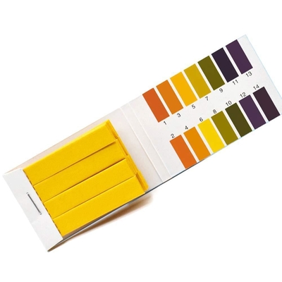 LAB 0-14 pH Papel de ensaio Tiras de ensaio Papel de indicador universal para ensaio de alcalinidade de pH 1-14