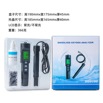 Display LCD Medidor de oxigénio dissolvido Teste de temperatura DO da água para análise de aquicultura