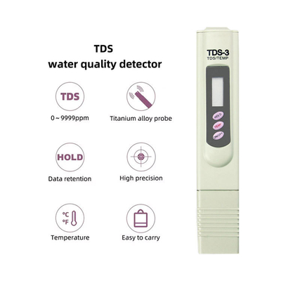 Compatível medidor TDS tipo caneta para detectar a contaminação da água e alterações de temperatura