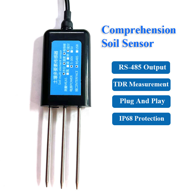 3 in1 Sensor de condutividade do solo EC IP68 RS485 Sensor do medidor de solo