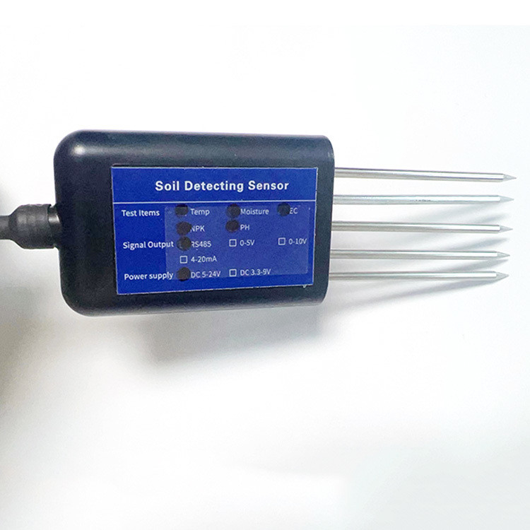 7 in1 Sensor de solo para medição da condutividade CE PH NPK Temperatura Umidade 5 Pin Output