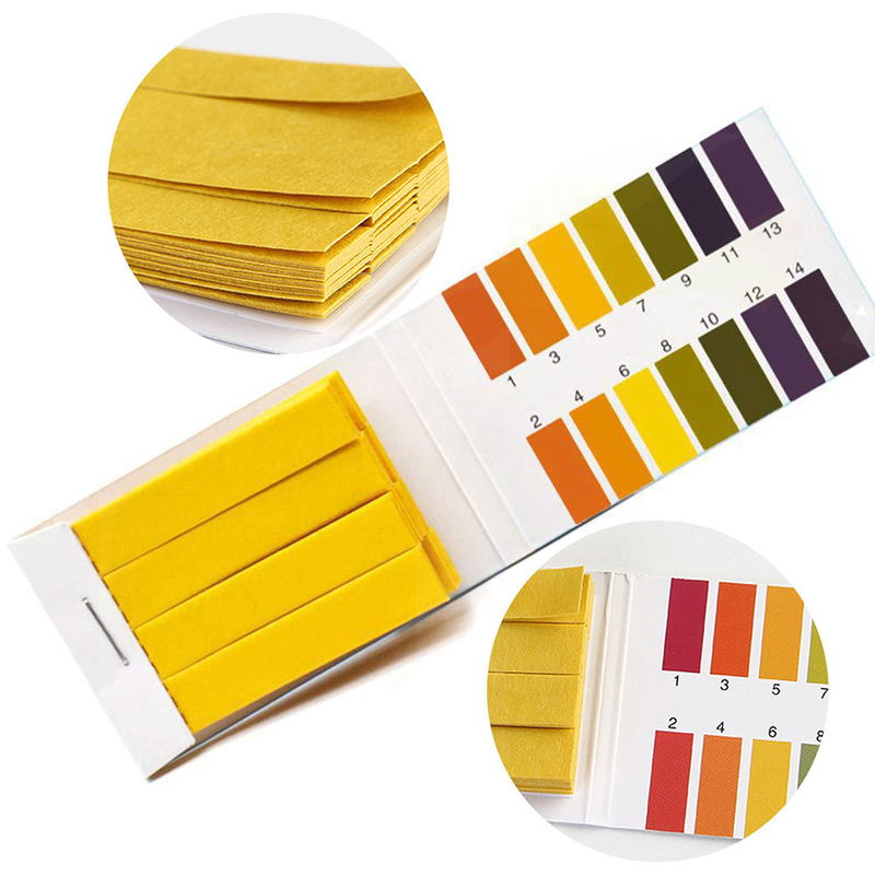 LAB 0-14 pH Papel de ensaio Tiras de ensaio Papel de indicador universal para ensaio de alcalinidade de pH 1-14