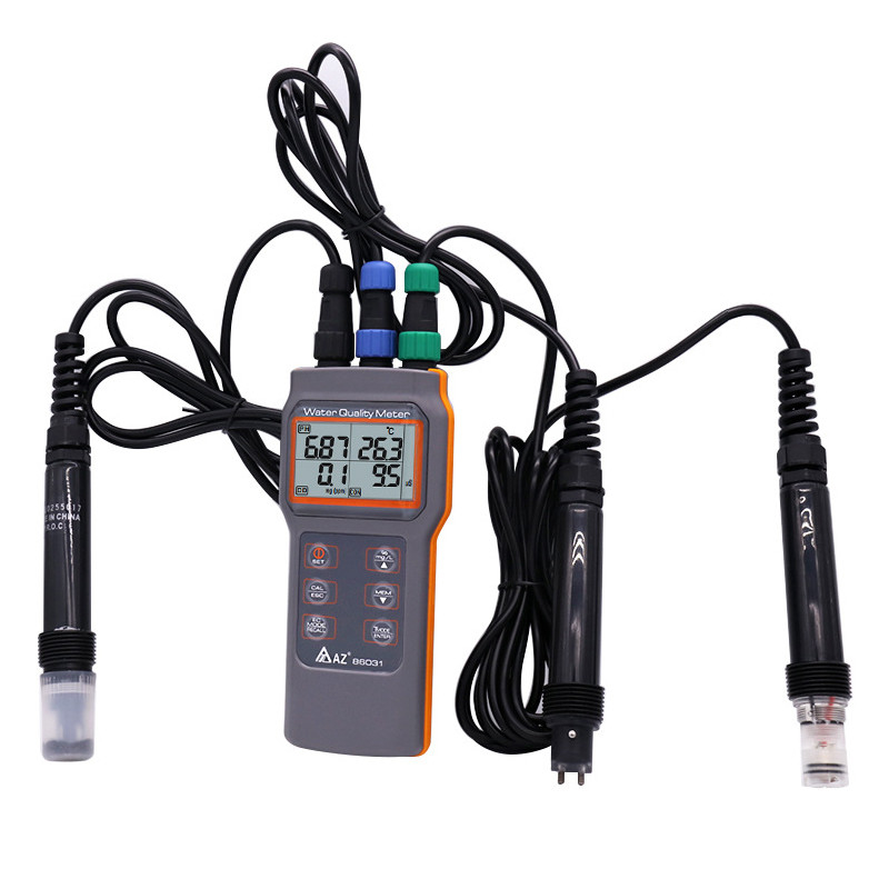 Combo 5 em 1 PH/COND./D.O/TEMP Medidor de água para aquapônico AZ86031 Piscina portátil IP67